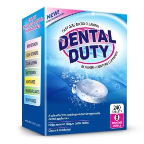 img 4 attached to 🦷 240 Retainer and Denture Cleaning Tablets (8 Months Supply) - Eliminates Plaque, Foul Odors, and Stains from Dentures, Retainers, Night Guards, Mouth Guards, Invisalign, and Removable Dental Appliances.