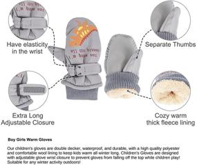 img 2 attached to 🧤 Прелестные зимние перчатки для девочек - идеальные для сноубординга и катания на санках!
