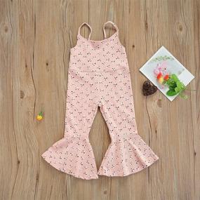 img 3 attached to 🌈 Girls' Colorful Jumpsuit Romper Toddler Playsuit