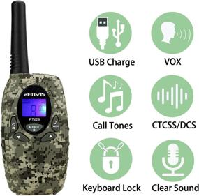 img 3 attached to Retevis Rechargeable Walkie Talkies Camouflage