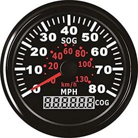 img 3 attached to 🚤 ELING GPS Speedometer Speedo Gauge: Accurate 0-80MPH Measurement for Boat Yacht Vessel 3-3/8'' (85mm), 9-32V - LED Display Shows Course, not Odometer