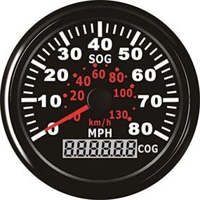 img 1 attached to 🚤 ELING GPS Speedometer Speedo Gauge: Accurate 0-80MPH Measurement for Boat Yacht Vessel 3-3/8'' (85mm), 9-32V - LED Display Shows Course, not Odometer