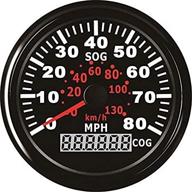 🚤 eling gps speedometer speedo gauge: accurate 0-80mph measurement for boat yacht vessel 3-3/8'' (85mm), 9-32v - led display shows course, not odometer logo