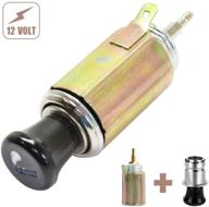 🔌 breadeep car cigarette lighter dc 12v - universal auto socket plug replacement for car, boat, truck, rv, atv logo