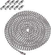 📿 10-foot silver shappy beaded pull chain extension roller chain with 10 matching connectors (3.2 mm) логотип