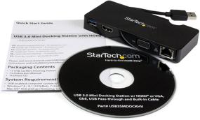 img 1 attached to ⚡️ StarTech.com USB 3.0 Mini Docking Station - HDMI or VGA Adapter Dock for Universal Laptop Travel (USB3SMDOCKHV) - Black