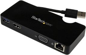 img 4 attached to ⚡️ StarTech.com USB 3.0 Mini Docking Station - HDMI or VGA Adapter Dock for Universal Laptop Travel (USB3SMDOCKHV) - Black