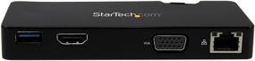 img 3 attached to ⚡️ StarTech.com USB 3.0 Mini Docking Station - HDMI or VGA Adapter Dock for Universal Laptop Travel (USB3SMDOCKHV) - Black