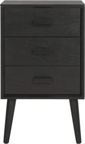 img 2 attached to 📦 Safavieh Home Pomona Contemporary Black 3-drawer Chest