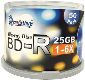 img 2 attached to 💿 SmartBuy 50-Pack BD-R 25GB 6X Blu-ray Single Layer Recordable Discs with Logo Top – Blank Data and Video Media in a 50-Disc Spindle