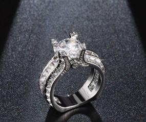 img 1 attached to Fashion Zirconia Diamond Eternity Engagement