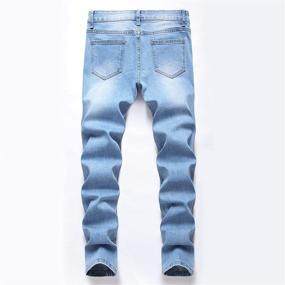 img 3 attached to Lanscadran Boy's Skinny Fit Ripped Distressed Stretch Fashion Denim Jeans Pants: Trendy & Comfortable Choice for Boys