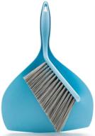 blue small dustpan and brush set - ideal for desk, home, and kitchen logo