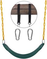 🌞 sunnyglade heavy duty swing seat kit - 66" chain, playground accessories replacement with snap hooks - 440lb capacity (green) logo