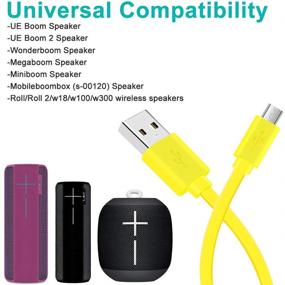 img 1 attached to 🔌 2-Pack USB Charger & Cable Replacement for Logitech UE Boom Bluetooth Speaker