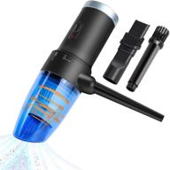 💨 usb rechargeable 2-in-1 compressed air duster & small vacuum cleaner for electronics, computer, and car логотип