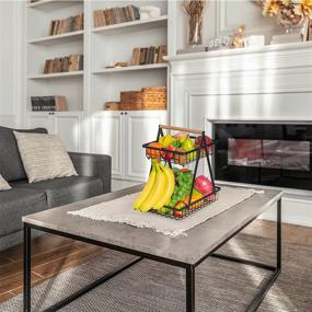 img 2 attached to 🍎 Optimize your Kitchen Storage with BUSKYI 2-Tier Fruit Basket