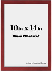 img 4 attached to 🖼️ Red Wall Hanging Wood Picture Frames – 10x14 inch Diamond Painting Frames for Grandad Photo Frame, Baby Scan Picture Frames – Ideal for Family Walls Decoration, Anniversary, Wedding, Christmas, Baby Shower, and Housewarming