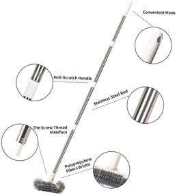 img 3 attached to 🧽 GeeRo Tub & Tile Scrub Brush: 54" Long Handle, Ideal for Cleaning Bath Floor, Grout, Drain, and Sink