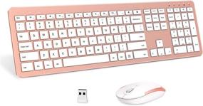 img 4 attached to Wireless Keyboard And Mouse Combo - Full Size Slim Thin Wireless Keyboard Mouse With Numeric Keypad 2