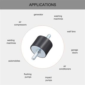 img 1 attached to Uxcell Rubber Vibration Isolators Absorber Power Transmission Products and Shock & Vibration Control