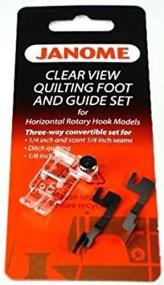 img 1 attached to 🧵 Enhance Your Quilting Precision with Janome Clear View Quilting Foot and Guide Set