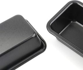 img 3 attached to Lawei 6-Piece Non-Stick Mini Loaf Pan - 3.5 x 6 Inch Carbon Steel Bread and Toast Mold Set