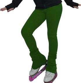 img 3 attached to 🧊 Victoria's Challenge Black Ice Skating Leggings: Skate Pants Polartec, Thermal, Compression - VCSP17