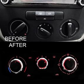 img 1 attached to 🔘 Enhanced Air Conditioner Heater Control Dash Knobs Buttons Switch: VW Golf MK5 MK6 Jetta Passat Caddy Scirocco EOS