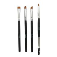 🖌️ benlily 4 piece eyebrow brushes set eyeliner grooming kit - angled, flat, shader, and spoolie brushes logo