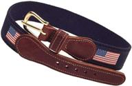 preston leather american flag belt: stylish men's accessories with a patriotic touch! logo