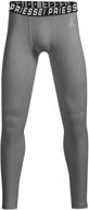 priessei boys compression leggings: performance-enhancing youth sports tights for running, soccer, basketball & baseball logo