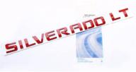 🔴 yoaoo red silverado plus lt nameplate: original size emblem badge replacement for silverado 1500, 2500hd, 3500hd - glossy finish logo