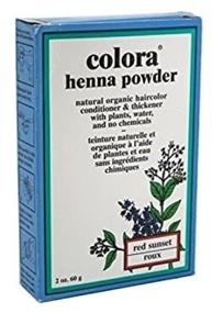 img 1 attached to 🔴 Краска для волос Colora Henna Powder Hair Color Red Sunset - 2 унции (59 мл) - 3 штуки