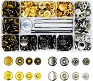 🧷 lynda metal snap button set: 80 sets, 4 colors fasteners with fixing tools - perfect for leather & diy craft, overalls, jacket, jeans - 12.5mm diameter logo