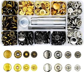 img 4 attached to 🧷 Lynda Metal Snap Button Set: 80 Sets, 4 Colors Fasteners with Fixing Tools - Perfect for Leather & DIY Craft, Overalls, Jacket, Jeans - 12.5mm Diameter