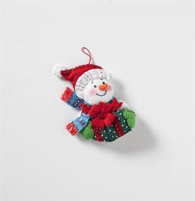 img 1 attached to Набор для вышивания чулка "Снеговик с подарками" от Bucilla