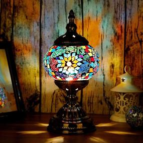 img 2 attached to Marrakech Turkish Mosaic Glass Decorative Table Lamp: Exquisite Moroccan Lantern for Vibrant Home Decor and Cozy Nights