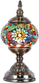 img 3 attached to Marrakech Turkish Mosaic Glass Decorative Table Lamp: Exquisite Moroccan Lantern for Vibrant Home Decor and Cozy Nights