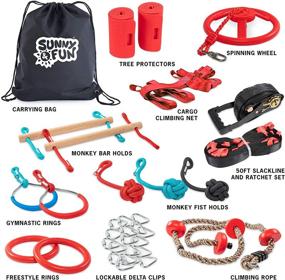 img 2 attached to Slackline Monkey 🐒 Climbing Kit for Foot Ninjas