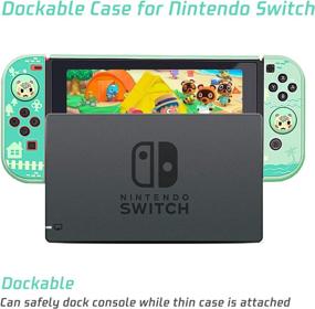 img 2 attached to 🎮 Nintendo Switch Protective Case Cover with Dockable Design, RHOTALL - Animal Crossing Island Version + 2 Marshal Design Thumb Grips for Joy Con Controller