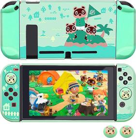 img 4 attached to 🎮 Nintendo Switch Protective Case Cover with Dockable Design, RHOTALL - Animal Crossing Island Version + 2 Marshal Design Thumb Grips for Joy Con Controller