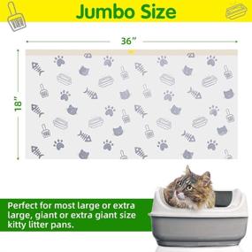 img 3 attached to 🐱 Convenient and Eco-Friendly Jumbo Cat Litter Box Liners - 24 Count Extra Large Drawstring Bags for XL Litter Pans (36"x18")