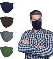 🌞 stay cool and protected with 4 pack adult sports summer cloth face masks - breathable, reusable, washable, adjustable, with nose wire logo