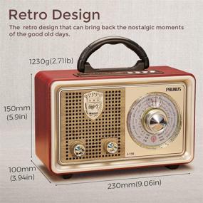 img 3 attached to 📻 2021 Upgraded Retro Portable Transistor Radio with AM FM Shortwave, Enhanced Bass & Multiple Power Sources