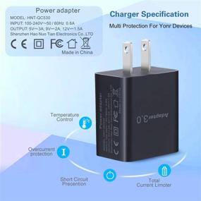 img 1 attached to 🔌 Опреи 2-Pack 18W Быстрая Зарядка 3.0 Стеновое Зарядное Устройство для iPhone, Samsung Galaxy 10W Беспроводное Зарядное Устройство - Быстрая Зарядка USB Адаптер Питания (Черный Черный)