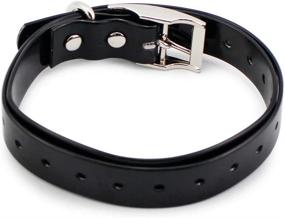 img 2 attached to 🐶 TPU Collar Strap Band Buckle 3/4" Replacement for 998DRB Dog Training Collars/Barking Collar/Fence Black