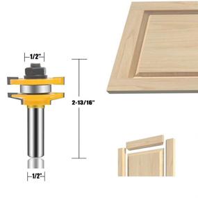 img 2 attached to 🔧 Набор фрезерных насадок OLETBE из 3 штук: шейкер 1/2 дюйма, скругленный край и профиль оги, идеально подходит для фрезерования фасадов шкафов с поднятыми панелями, а также для фрезерования рамок и направляющих.