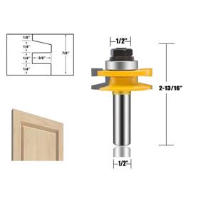 img 3 attached to 🔧 Набор фрезерных насадок OLETBE из 3 штук: шейкер 1/2 дюйма, скругленный край и профиль оги, идеально подходит для фрезерования фасадов шкафов с поднятыми панелями, а также для фрезерования рамок и направляющих.