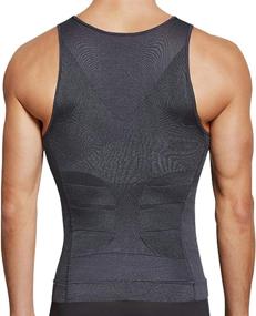 img 3 attached to 👕 GSKS Compression Shirts with Zipper: Ultimate Body Shaping and Slimming for Men